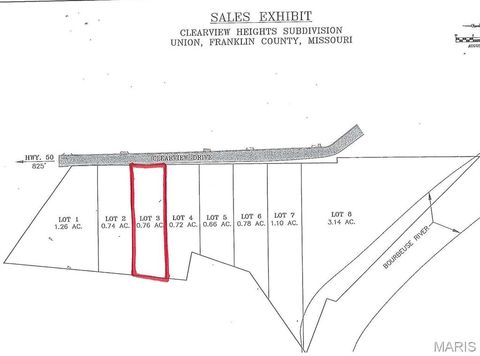 0 Lot 3  CLEARVIEW Drive Union MO 63084