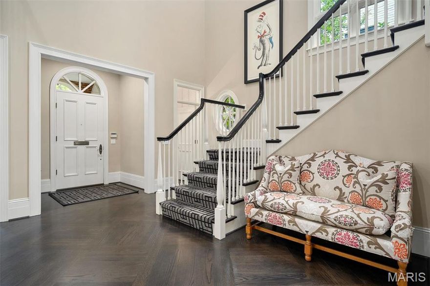 Located in prestigious Old Town Clayton, this sophisticated Ellerman built home boasts a fabulous floor plan with architectural detail throughout & has been beautifully updated and maintained. An outstanding residence offering 5,008sqft plus lower level, 3 Bedroom Suites, 4.5 Baths, elevator to all floors. Two story foyer, dramatic staircase, & step-down Living Room, stunning Dining Room, well-appointed Kitchen, Breakfast Room, Butler's Pantry w/extra set of dishwashers, wet bar, & spacious Family Room w/bookcases & French doors open to the back patio & lush plantings. Second level features large sun-filled Primary Suite w/two walk-in closets & spa-like Bath, 2 additional Bedroom Suites, Home Office (possible 4th bedroom) & Laundry Room. Finished Lower Level with  Recreation/Workout Room with built-in cabinetry, full Bath, Wine Cellar, 2nd Laundry Room, & tons of storage. Three car garage, heated driveway & front walkway. Walk to shops, restaurants. Enjoy all that Clayton has to offer!