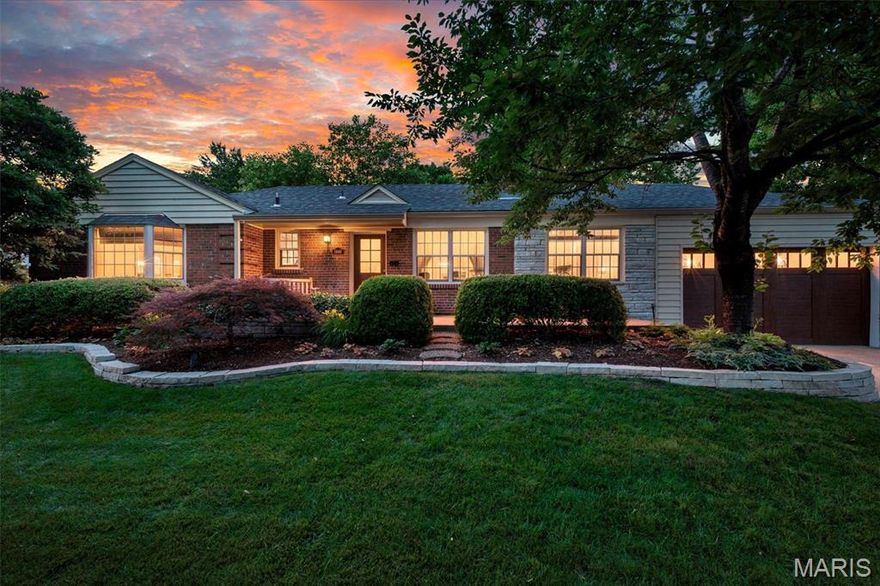 Tucked into one of St. Louis’ most beloved neighborhoods, this stunning St. Louis Hills ranch is the kind of home people wait years for. From the moment you pull up, the timeless mid century brick curb appeal, lush professional landscaping, and commanding presence make it clear this one is special. Situated on an extraordinary .33 acre lot, the setting feels more like a private resort than city living. Inside, nearly 2,300 square feet of beautifully maintained living space unfolds with warmth, character, and thoughtful updates throughout. The newer kitchen is exceptionally well appointed with quartz counters, undermount cabinet lighting, soft close cabinetry, pantry storage, breakfast area, and finishes that strike the perfect balance between style and function. The dining room is an absolute showstopper, wrapped in windows and overlooking the spectacular backyard oasis. Whether hosting holidays, dinner parties, or a quiet morning coffee, the views of the expansive patio, gorgeous landscaping, and incredible 8' deep pool steal the show from every angle. The finished lower level adds incredible flexibility with a sizable family room, second full bathroom, and additional sleeping area perfect for guests, hobbies, office space, or movie nights. Brand new roof for added peace of mind. And then there is the lifestyle. Living in St. Louis Hills means evening walks past some of the most amazing architecture, summer bike rides to Francis Park, neighborhood block parties, and easy access to some of the city’s favorite local spots like Ted Drewes, LeGrand’s, Mom’s Deli, Rockwell Beer Garden, and so much more. It is one of those neighborhoods where people know their neighbors, holiday traditions run deep, and pride of ownership shines on every street. Beautiful homes come along all the time. Homes with this level of care, this lot size, this outdoor experience, and this location rarely do. Interior pics to be uploaded in the coming week.