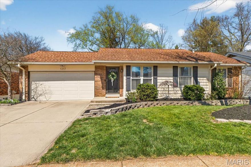 Open House Thursday, 4/2 from 5:00-7:00 PM! This beautifully updated ranch blends timeless style with modern touches, all in a highly sought-after neighborhood. Step inside to a bright, inviting living space with hardwood floors that flow seamlessly into the separate dining room—perfect for everyday living and entertaining. The kitchen features custom white cabinetry, stainless steel appliances, and a clean, classic design. The spacious primary suite offers the convenience of a private half bath, while two additional bedrooms and a fully updated bathroom complete the main level. The finished walk-out lower level adds even more living space with a large family room, rec area, and a cozy wet bar—ideal for hosting or relaxing. Enjoy the outdoors with a deck overlooking the backyard plus a separate patio space for additional entertaining. Located in the highly rated Parkway School District with easy access to Manchester, shopping, dining, and more. Attached 2-car garage. Showings start Friday, 4/3.