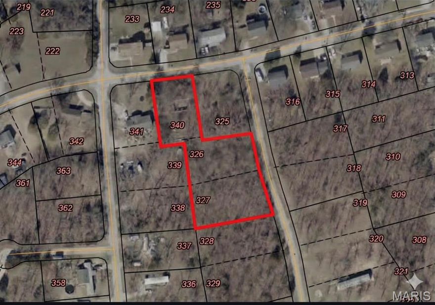 Opportunity awaits with this +/- 1.18 acre property located at 322 Kronos Dr in De Soto, MO. This offering includes three combined lots (Lots 340, 326, and 327), providing plenty of space for your future plans. The property features an existing older concrete foundation, which could offer a starting point for rebuilding or repurposing depending on your vision. Situated in a quiet area with room to spread out, this property could be ideal for someone looking to build, invest, or create a private retreat. Don’t miss your chance to own over an acre of land with existing improvements in the Desoto area! Call to schedule a showing today!