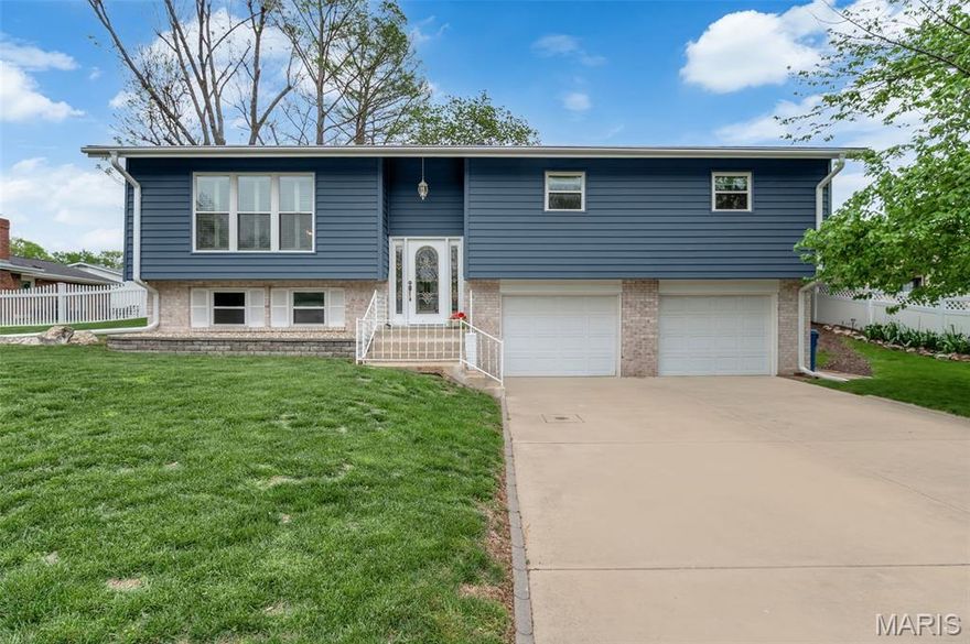 Welcome home!  So much to L-O-V-E about this inviting, spacious & wonderfully practical home located in Highly Sought-After Olde Town Estates Subdivision!  Same owner since 1971.  Updated & has been meticulously maintained throughout the years of ownership!  3 Beds, 2.5 Baths, Park like setting & natural light throughout undeniably standout. Open floor plan makes entertaining a breeze!  Built in Oak Cabinets flank the Living Rm & Breakfast Rm, Plantation Wood Shutters & Wood Flrs. The Kitchen is The Heart of the Home, featuring plenty of countertops, Bay Window & Extra Window Seating overlooking the backyard, Oak Cabinetry, Built-in Microwave, Dishwasher, Smooth-Top Stove. Step outside to the HUGE 29X12 Freshly stained deck ideal for relaxed evenings or weekend barbecues.  2 Steps down to the Patio &  Level Fully Fenced Yard is a Dream, dotted with mature shade trees, enhanced by extensive landscaping, offers a shed for all your "yard stuff" & offering a firepit area.  Offers plenty of room for play, gardening, or simply unwinding in your own private oasis.  The primary bed has en-suite full bath & private access to the deck for your morning coffee. 2 more generous sized bedrooms. The Lower Level is light/bright offering a rec rm, master utility/flex rm & 1/2 Bath. Massive Oversized 2 Car Attached Garage w Service Door provides convenience & protection for your vehicles year-round.  Roof 2023, A/C 2022, Water Heater 2025, Leaf Guards 2021, Deck 2020. Throughout the home you’ll find thoughtful touches!  Ideally located a short walk to McNair Park, close to highways, schools, shopping & dining, this home combines comfort, space & accessibility.