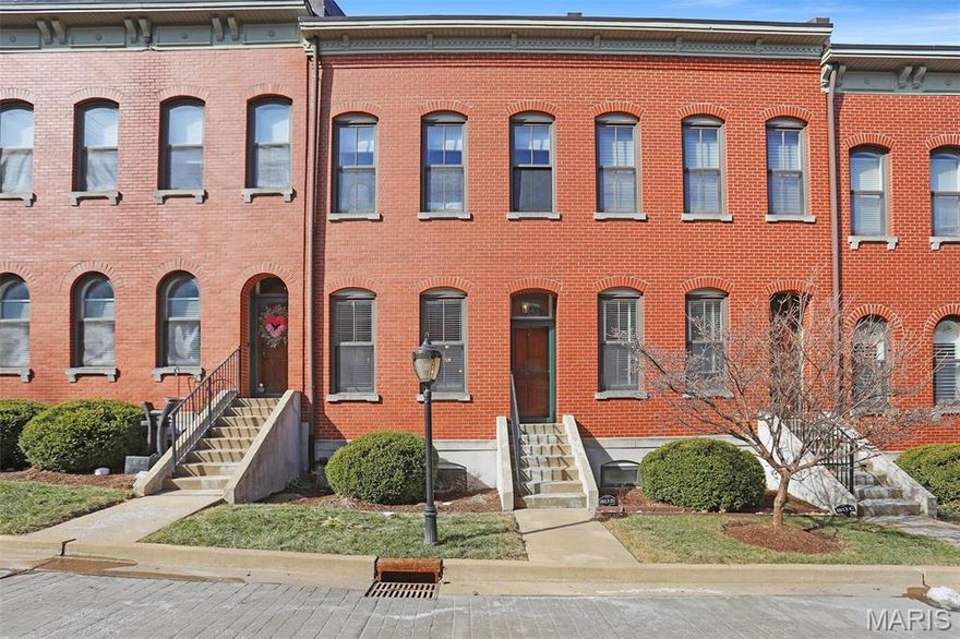 Wow a 2nd Reduction on this incredible condo town home in beautiful historic Lafayette Square. That's $20,000 off the original list price! This location is incredible! Walk to hot bars like Prohibition, Planter's House, Winnie's Wine Bar or enjoy dinner at Hamilton's Steak House or Extra Wavy just across the street! This summer,  pack a picnic and enjoy the free Summer Concerts in Lafayette Park and hear an eclectic mix of music types from top bands every other weekend. You are close to Target for groceries and Top Golf. Hey you have time to improve your swing, no yard work!. Convenient to SLU, Wash U., Cortex, The NGA and Downtown, how about a later alarm in the morning and no traffic? Don't forget if sports is your thing, St Louis City SC, The Blues, and Cardinals are right there! SO what about the townhome??  Enter this townhome and the living, dining, and kitchen are all open perfect for today's modern living. There is a small deck off the rear and half bath on this floor. The gas fireplace lends ambiance to the living area and the kitchen has generous cabinetry, granite, and stainless appliances for easy meal prep. Down the newly carpeted stairs to the lower level you will find a bright large room with new LPV flooring and walk out to the patio for your next BBQ. This is a really versatile space, perfect  for a family room, home office, how about a gym? There is a half bath too! Plus look out on your own garden oasis you’ve created on the patio too! The 2nd floor area features a laundry, hall full bath and nice sized 2nd bedroom. The primary bedroom is large with a walk-in closet, and its own split AC system. The ensuite bath features double vanity sinks, soaking tub and separate shower. Newer roof and gutters, some fresh paint, this is a great manageable sized home. No old home issues found here, plus a terrific price point to enjoy Lafayette Square living!