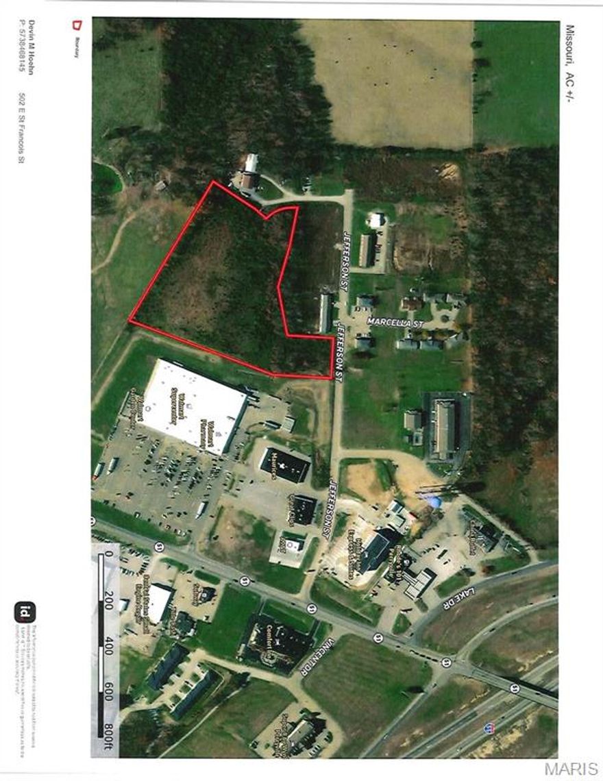 New Listing! Located in the quickly growing area of Perryville, Missouri sits these 8.57 acres m/l ready to be developed slice of opportunity! With bordering Walmart, this property is an excellent location to expand the space of growth in Perryville. The property is currently zoned industrial and the ridge field on top has been recently cleared allowing a blank slate to do whatever a developer prefers.  Access from both Jefferson Street and Constitution Street enable great access from both the Northeast side and the west side. Lots of different possibilities with this one, being it is very close to I-55!