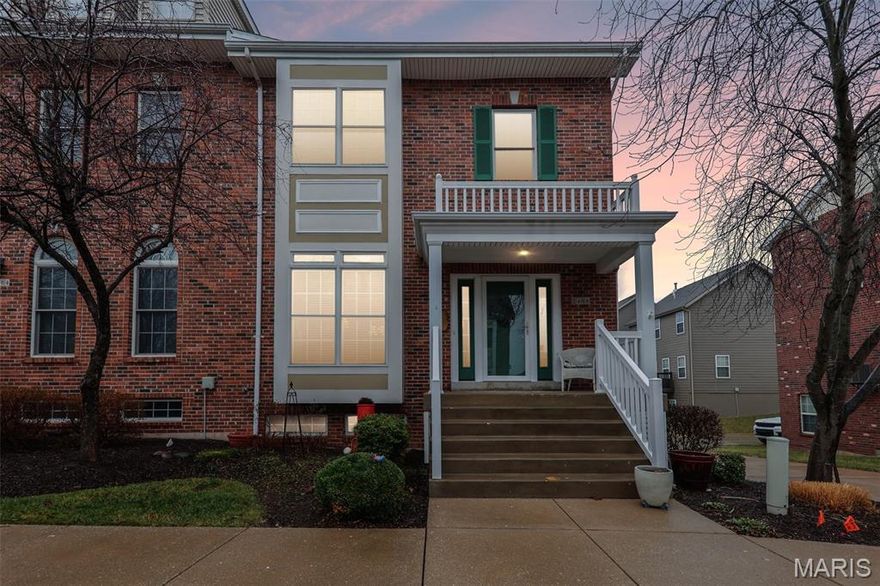 IMPROVED PRICE!
Welcome to this end unit townhome in Cambury, a sought-after walkable community in the heart of Wildwood.  
This spacious home offers three levels of premier living. On the first floor, hardwood flooring is throughout the open floor plan with windows galore, a beautiful kitchen with a box bay window, spacious dining and living rooms, and a half bath. Check out the sunroom and screened-in deck too for added enjoyment. 
Take a look upstairs. The loft provides a great opportunity for a sun-filled home office, library, or whatever fits your lifestyle. The primary ensuite has a soaring vaulted ceiling, walk-in closet, and a private bathroom with a deluxe walk-in shower and a double bowl vanity. The second bedroom has a charming box bay window, oversized closet, and private full bath.
Head to the lower level. Use this space for a rec room or great room. The electric fireplace adds coziness during the cooler seasons. You’ll also have a half-bath, utility room, and entry to the 2-stall garage. 
The best part of Cambury? The friendly neighborhood will make you feel right at home. You'll live a carefree lifestyle with more time to enjoy life. Your exterior maintenance is taken care of. No lawncare or snow removal except on your porch and sidewalk. So, sit back on your screened-in deck or your covered front porch, golf at one of the nearby courses, or walk or bike the trails. Walk to Town Center, the new Village Green, restaurants, the Y and St. Louis Community College Wildwood campus and so much more! Right out your front door at the end of Larksong is the Wildwood Greenway Trail. Bike or walk this 18-mile-long treasure.  
This community is also part of the award-winning Rockwood School District.
All appliances remain with this home including the refrigerator, washer, and dryer.

2026 HOA fees Monthly per Unit Breakdown
 $60.00  Reserves
 $134.00  Insurance
 $73.00  Building Maintenance
 $70.00  Grounds Maintenance
 $46.00  Utilities and Trash
 $17.00  Administrative
 $400.00  MONTHLY FEE (one of the lowest HOA fees in St. Louis County)