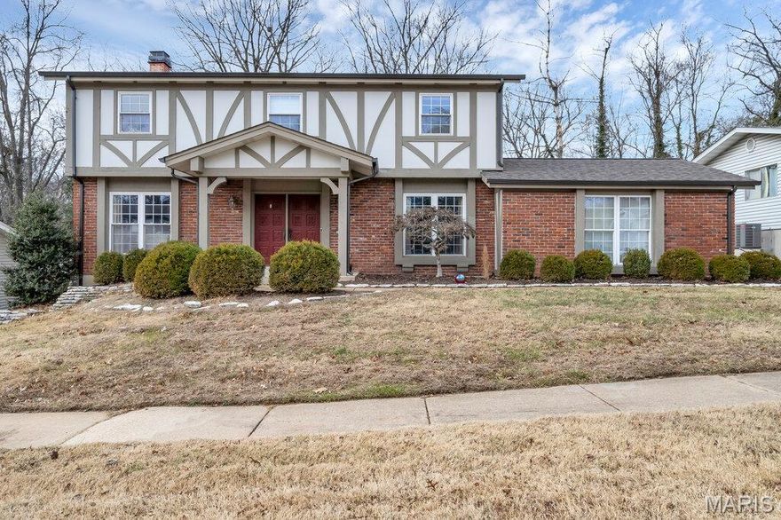 Fabulous 2 story complemented with numerous upgrades! The modern kitchen has solid surface countertops, newer cabinets, subway tile backsplash, updated appliances, gleaming wood floors. and recessed lighting. The spacious family room is arrayed with peg and plank wood floors, crown molding, recessed lighting, brick fireplace, and newer atrium door that walks out to the back patio.  A large living room, and a spacious separate dining room, and an updated hall bath round out the main level.  Upstairs the enormous primary suite is complemented with crown molding, huge walk-in closet with custom organizers, and upgraded full bath.  3 large bedrooms, and another upgraded full bath round out the second level.  The huge finished lower level is arrayed with recessed lighting.  The level park-like backyard backs to trees and is complemented with huge patio and  fire pit.  All this plus newer windows throughout, updated high efficiency HVAC, newer water heater, gleaming wood floors throughout, and Parkway Schools. Super convenient to highways, restaurants, and shopping