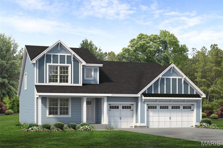 The MADISON II 3 CAR by McKelvey Homes. BASE PRICE on elevation WB*. The Madison 1.5 story offers 3,302 sq ft, 4 bedrooms, 2.5 baths. On the first floor, the entry foyer opens to a flex room and a formal dining room. The kitchen features a large island, a walk-in pantry, and connects to the breakfast and family room. Off the family room, you'll find a powder bathroom. The owner's suite is located on the main level with a walk-in closet and private bath. The mud room and laundry room are located off the garage entrance. Upstairs, you'll find 3 additional bedrooms, a full bath, and a large activity area. Customise this home to meet your needs.