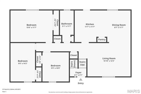 Tiny photo for 517 Ranch Drive, Ballwin, MO 63011 (MLS # 25069475)