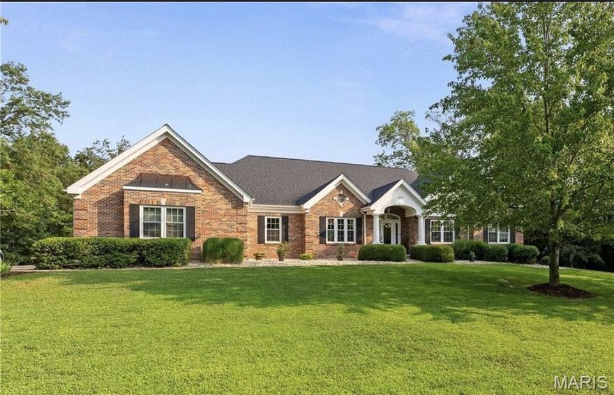 Your own private paradise awaits! Check out this jaw-dropping 4BR/3.5BA Atrium ranch w/over 3700 SF of total living
space sitting on a 3ac. corner lot in Wentzville NP School Dist. There's plenty of time left to dive into the heated, INGROUND SALTWATER
POOL, relax poolside or chill in the screened in gazebo. Inside, get ready to be wowed by soaring ceilings, gorgeous HW floors & a scenic
view. The kitchen is a chef's dream w/custom cabinets, high-end SS app & stylish quartz countertops. The MF laundry has matching
quartz, sink & storage. The primary suite is stunning w/its own private balcony, lavish bathroom & huge walk-in closet w/dressing area.
Downstairs, the LL boasts a cozy kitchenette, family rm w/stone FP, the 4th BR, addt'l sleeping rm/office, rec area, full bath, & more. +
say hello to geothermal H&C and the numerous features & improvements: too many to list. This home is the ultimate haven, offering
oodles of space to spread out & relax... it's a must see!