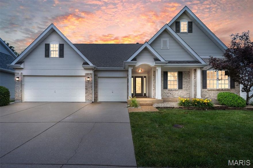 Better than NEW CONSTRUCTION! this home is move-in ready with premium upgrades, mature surroundings, and no waiting for builders or finishing touches—everything is already done for you AND at a better price! Features vaulted ceilings, new flooring, fresh paint, and modern lighting. Gourmet kitchen showcases quartz countertops, a massive 10-ft island, soft-close cabinets, and brand-new stainless appliances, including a 36" gas range. Spacious great room with gas-converted stone fireplace. The luxurious primary suite offers vaulted ceilings, his & her walk-in closets, and a spa-like bath with quartz double vanity, 8-ft shower, and freestanding tub. The finished basement includes a 4th bedroom, full bath, large rec space, and quartz bar area. Exterior upgrades include fresh landscaping, a new stamped concrete patio, brand-NEW roof, and new A/C. All doors, trim, and front entry door are newly updated. Move-in ready with nothing left to do!