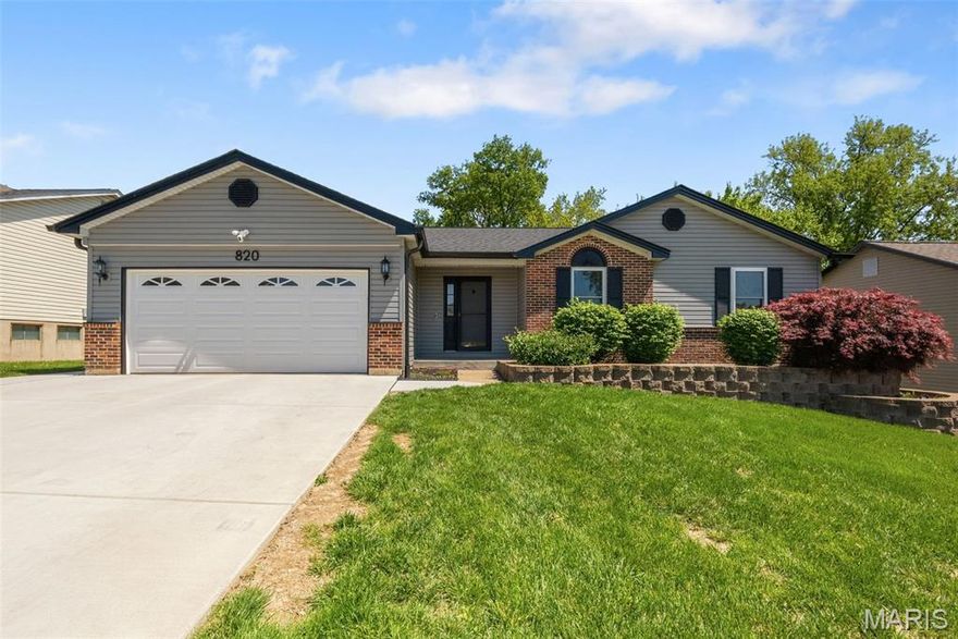Welcome home to this beautifully maintained 3 bedroom, 2 bath ranch in the heart of O’Fallon! Step inside to an inviting living room featuring hardwood floors, vaulted ceilings, and a stunning brick wood-burning fireplace—perfect for cozy evenings. The open flow leads seamlessly into the dining area and kitchen, making it ideal for both everyday living and entertaining.
The dining area offers a charming bay window with a door leading to the backyard, while the kitchen boasts granite countertops, tile backsplash, and a refrigerator that stays—ready for your next gathering. The spacious primary suite features a bay window, ceiling fan, and a large walk-in closet with custom shelving, along with an updated private bath. Two additional bedrooms and a full bathroom provide plenty of space, plus the convenience of main floor laundry. The lower level offers abundant storage along with a finished room that’s perfect for a home office, workout space, or additional sleeping area.
Outside, enjoy the backyard space complete with an 11’x7’ shed (included) and a 2-car attached garage. Major updates provide peace of mind: NEWER roof, gutters, siding, garage door, driveway, and patio (2024), windows (2021), HVAC (2020), and water heater (2018). Ring system on all doors/windows included.
Located just minutes from Hwy K, you’ll love the easy access to shopping, dining, and everyday amenities. This one checks all the boxes!