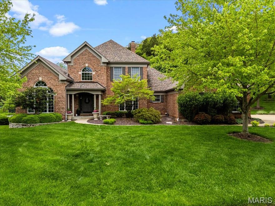 Welcome to your private retreat nestled at the end of a quiet cul-de-sac! This stunning 1.5 story home sits on a lush, tree-lined acre & features a sparkling saltwater inground pool—perfect for summer days or sunset swims. Inside, natural light pours into the great rm through a bay wall of windows, highlighting the cozy gas fireplace. The kitchen is beautifully appointed with a center island, granite counters, stainless appliances, gas cooktop, double ovens & a breakfast rm. Host in style in the formal dining rm or work from home in the dedicated office with private access to the luxurious primary suite. The suite boasts a spacious bedrm, large walk-in closet & spa-like bath with double vanities, soaking tub & walk-in shower. Upstairs you'll find 3 generous bedrms & 2 full baths. The lower level offers endless possibilities with a family rm, fireplace, rec rm, walk-behind wet bar, gym, office, full bath & additional sleeping area. This is the lifestyle upgrade you’ve been waiting for!