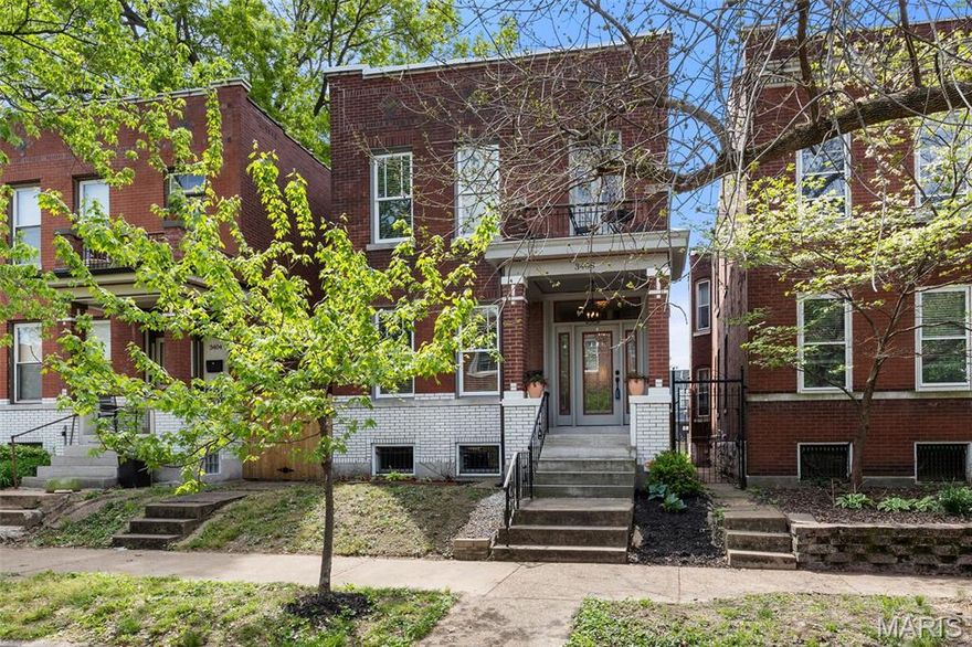 Showings start Thursday 04/16 afternoon, open house Sunday 04/17 from 1-3pm.

est. 1916: Welcome home to this fantastic 3 bedroom, 3 bath historic home in Tower Grove East on a quiet dead-end street, two blocks from Tower Grove Park. Completely gut renovated in 2021, this home blends the best of the old world and new! Fully updated with modern wiring, plumbing, fixtures, zoned HVAC & more — yet situated in a vibrant, walkable historic neighborhood! Admire the ornate tile on your welcoming covered front porch, then step inside to a find great modern floor plan that feels very open, interspersed with distinct areas of privacy- two sitting rooms on the first floor. Upon entering, you'll find a formal living room & decorative fireplace (with original tile!) immediately to your left. The hallway opens up into a huge open-concept kitchen w/breakfast bar overlooking a flexible entertainment area. Plus that all-important main floor full bathroom with shower! Upstairs, find 3 generous bedrooms (including a primary with ensuite bathroom), a sitting area leading out to a front balcony, lots of great closet space (multiple walk-in closets, a rarity in historic homes), 2 full bathrooms, and generously sized upstairs laundry room! The large unfinished walkout basement offers ample storage! Out back find a great newer deck and patio (2022) that leads out to a level, privacy-fenced yard and a fantastic 1-car garage and additional 1-car parking pad. Located just steps from Tower Grove Park... plus some of the best food in STL such as Rooster, Cafe Mochi, the soon-to-return Gelateria Cafe, & many more! Lovingly maintained by owner occupants, new TPO roof (2025), fence (2022), Bosch dishwasher, and energy efficient stainless steel appliances (2021)! Over $60k in updates! Lots to love here, plenty of space, and a rare to find — this one is sure not to last! Schedule a tour today.