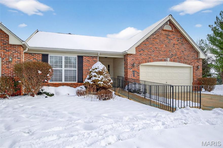 Welcome home to this beautiful 3-bedroom, 3-bath villa located in one of Lake St. Louis’ most desirable gated communities. Enjoy low-maintenance living with gorgeous bamboo flooring, an enclosed deck perfect for relaxing, and a finished walkout lower level offering additional living and entertaining space. Thoughtfully customized for full wheelchair accessibility throughout, this home includes wider doorways, accessible pathways, and a convenient stairlift for seamless movement between levels. This end unit is situated on a cul-de-sac lot allowing tons of privacy and additional space for guest parking. A rare opportunity to own a truly comfortable, stylish, and functional villa in an incredible location close to shopping, dining, and Lake St. Louis amenities.