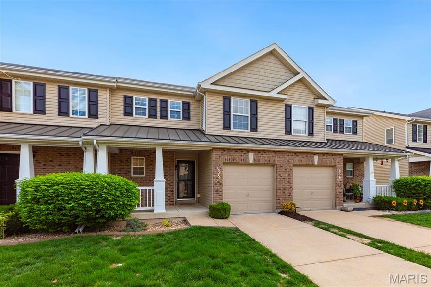 Beautifully updated 2 Bedroom/3.5 Bath, 2-story townhome with a finished walk-out lower level (option for a 3rd bedroom) with over 1600 sq ft. living space. The location could not be better, tucked away on a private, dead end cul-de-sac street in the popular Countryshire neighborhood in Lake St. Louis. The bright and open main level showcases durable laminate plank flooring, a spacious kitchen with breakfast bar, stylish tile backsplash, pantry, and breakfast room with sliding glass doors leading to a freshly stained deck—perfect for relaxing or entertaining overlooking plenty of your private greenspace.

Upstairs, enjoy a flexible loft space along with a spacious primary suite featuring vaulted ceilings, a walk-in closet, and a private en-suite bathroom with dual sinks and large walk in shower. A separate secondary bedroom is conveniently located adjacent to its own full bath.

The walk-out lower level expands your living options with a full bath and direct access to a private patio—ideal for guests, recreation, or a home office setup. Additional highlights include a newer (2022) HVAC system with air purifier plus an attached garage.

Enjoy low-maintenance living with HOA-covered exterior upkeep, lawn care, snow removal, trash service, and access to walkable community amenities including a pool, tennis courts, playground, and trails. Conveniently located near Wentzville (Liberty High) schools, shopping, dining, and major highways.
