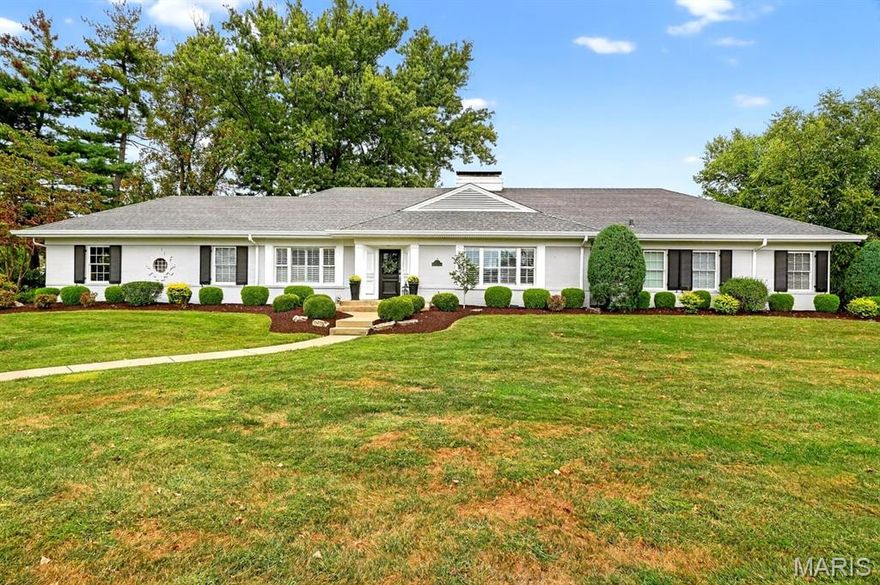 Location, Location, Location!
Perfectly nestled in the heart of Town & Country on nearly an acre, this beautifully renovated home blends timeless elegance with modern comfort.
A classic center-hall floor plan welcomes you with a formal office featuring a gas fireplace and custom built-ins, a gracious dining room, and a spacious family room with another fireplace. The family room flows seamlessly into a bright four-season solarium—currently used as a casual dining and sitting area—overlooking the pool and gardens. The updated kitchen offers a center island and opens to a convenient laundry room, powder room, and mudroom.
The main-level primary suite is a true retreat with a spa-like bath featuring a walk-in shower and double vanity. Two additional bedrooms and a renovated full bath complete the first floor. Upstairs, a private suite with a sitting area, walk-in closet, and full bath provides the perfect guest or teen retreat.
The finished lower level is designed for entertaining with a spacious rec room, wet bar, fourth bedroom, and full bath.
Step outside to enjoy nearly an acre of fenced-in landscaped grounds with a heated saltwater pool, expansive terrace, and multiple patios—ideal for gatherings or quiet relaxation.
Move-in ready and thoughtfully designed for today’s lifestyle, this home offers premier living in a coveted location with easy highway access.