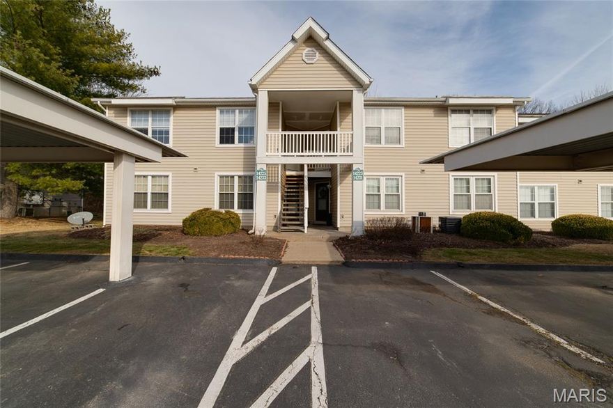 This is the ONE you've been searching for! This awesome Condo has been freshly updated to be like new for YOU! The moment you step in you will be WOWED by the bright feel and chic decorative wall and new luxury vinyl floors that continue throughout. The kitchen features a stainless steel dishwasher, microwave, electric stove/oven, refrigerator & beautifully painted cabinets. Enjoy your morning coffee out on private deck as you watch spring come to life! Primary bedroom is massive and offers dual clostets. The second generous bedroom could also serve as an office or serene reading nook! This wonderful unit is completed by its laundry room & assigned COVERED parking to keep you out of the elements. Maintenance FREE living - Including water, sewer, trash and a POOL for hot summer days! This Condo has everything you could want! Kick back & relax! Home Sweet Home!