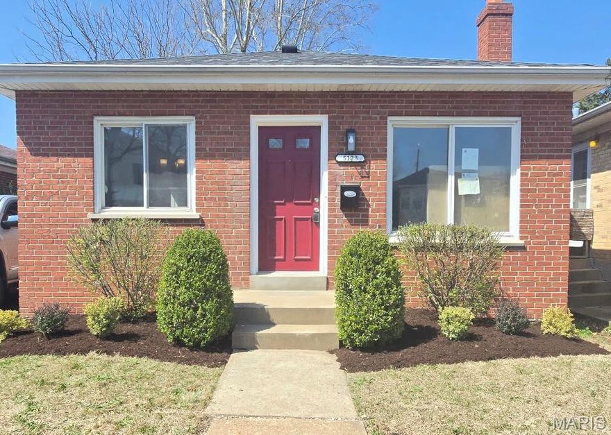 Adorable, professionally rehabbed bungalow in super popular Shrewsbury neighborhood, very close to Hwy 44 and downtown Webster Groves.  This is an absolute dollhouse with modern updates and lots of charm. Gorgeous kitchen with new white shaker cabinets, granite countertops, sink, etc. plus new stainless steel appliances including refrigerator. Updated bath with new tile, toilet, vanity, etc. Gleaming hardwood floors throughout! New neutral paint, light fixtures and trim.  New roof. New furnace, air conditioner, water heater and plumbing stacks. New thermal windows and new roof. New asphalt driveway. Walk out kitchen to level nice level backyard and detached one car garage with new siding, soffit, facia, roof and garage door.  Full unfinished basement-sparkling clean and painted with lots of storage space and opportunity for finishes by Buyer. Across the street from Wehner Park which is Shrewsbury's largest park consisting of 31.8 acres and contains three ball fields one soccer field, two pavillions, two playgrounds and two tennis courts. Great location-super close to restaurants, shopping, major thoroughfares, etc. and near Shrewsbury Aquatics Center.