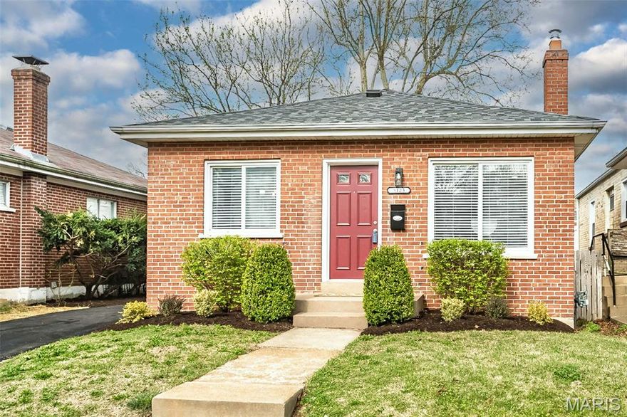 Adorable, professionally rehabbed bungalow in super popular Shrewsbury neighborhood, very close to Hwy 44 and downtown Webster Groves.  This is an absolute dollhouse with modern updates and lots of charm. Gorgeous kitchen with new white shaker cabinets, granite countertops, sink, etc. plus new stainless steel appliances including refrigerator. Updated bath with new tile, toilet, vanity, etc. Gleaming hardwood floors throughout! New neutral paint, light fixtures and trim.  New roof. New furnace, air conditioner, water heater and plumbing stacks. New thermal windows and new roof. New asphalt driveway. Walk out kitchen to level nice level backyard and detached one car garage with new siding, soffit, facia, roof and garage door.  Full unfinished basement-sparkling clean and painted with lots of storage space and opportunity for finishes by Buyer. Across the street from Wehner Park which is Shrewsbury's largest park consisting of 31.8 acres and contains three ball fields one soccer field, two pavillions, two playgrounds and two tennis courts. Great location-super close to restaurants, shopping, major thoroughfares, etc. and near Shrewsbury Aquatics Center.