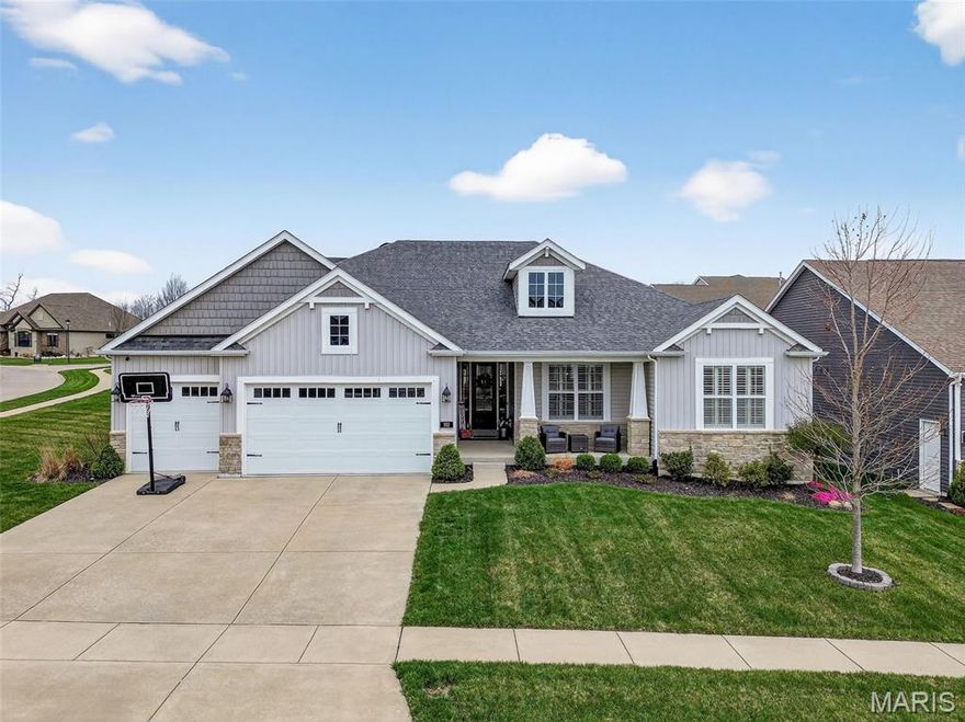 Welcome to 101 Far Meadow Dr., where elevated design meets everyday comfort in one of Lake St. Louis' most desirable neighborhoods. Situated on a premium corner lot, this stunning ranch offers the perfect blend of open-concept living and intentional spaces-ideal for today's lifestyle. This home features a dedicated home office, perfect for remote work or a quiet retreat, along with a seamless open floor plan that's built for both entertaining and daily life. The primary suite is a true standout, generously sized with a spa-like en suite bath and an oversized walk-in closet that feels more like a dressing room. Two additional bedrooms offer comfortable space for family, guests, or flex use. Step outside to your private patio, complete with a built-in firepit, creating the perfect setting for fall nights, weekend gatherings, or unwinding after a long day. Located in the Wentzville school district and just minutes from major highways, shopping, dining, and everything Lake St. Louis has to offer, this home delivers both convenience and community.