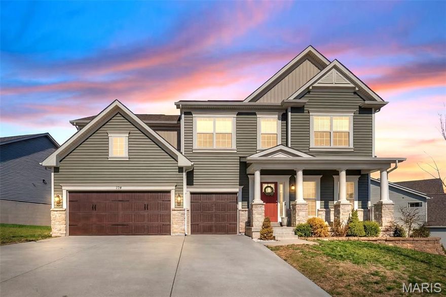 Welcome to this beautifully designed two-story home in the highly sought-after Carlton Glen community in Wentzville! Offering over 3,200 square feet of living space, this spacious home features 4 bedrooms, 3.5 bathrooms, and a thoughtfully designed open floor plan perfect for modern living.

The main level showcases a bright and inviting great room that flows seamlessly into the kitchen and breakfast area, creating the ideal space for entertaining or everyday living. The kitchen features ample cabinetry, a large center island, and plenty of prep space for cooking and gathering.

Upstairs, the expansive primary suite offers a private retreat with a large walk-in closet and spacious en-suite bath. Three additional generously sized bedrooms each feature walk-in closets, providing comfort and convenience for family or guests. A large bonus room on the second level offers flexible space for a media room, playroom, or home office. The home also includes multiple living areas, a functional layout, and plenty of storage throughout.

Located in a quiet neighborhood just minutes from shopping, dining, and major highways, this home offers the perfect combination of space, comfort, and convenience in the growing Wentzville area.

Don’t miss the opportunity to make this beautiful home yours!