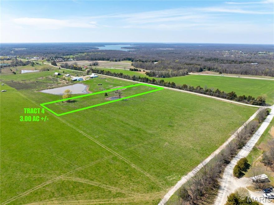 Location, Location, Location!!  This 3 acre tract is the perfect location for you Mark Twain Lake getaway!  Located just off Highway J, this tract is close to all lake amenities.  Be to Jellystone Park, Spaulding Beach & Boat Ramp, Blackjack Marina, Cannon Dam and restaurants within minutes!  This 3 acre tract is being sold unrestricted, so the possibilities are endless!  Build your dream shouse, lake cabin or create your family RV getaway.  With water on the property and electric and fiber at the road you are set up for convenience to get your dream property set up quick and affordably.  Four (3 acre) tracts are available in total, buy one or all four!  This would be an excellent location for a small campground or boat storage!!   Call today before this one is gone!!