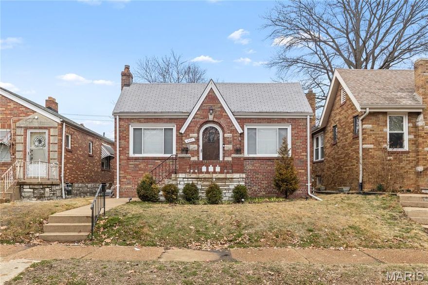 If you’ve been searching for that quintessential South City brick bungalow with timeless charm and character, this is it.
Welcome to 4981 Pernod Avenue, a beautifully maintained Gingerbread-style brick home tucked into the highly desirable Kingshighway Hills neighborhood. Built in 1947, this home showcases the craftsmanship and curb appeal that make these classic St. Louis bungalows so sought after.
Inside, you’ll find bright, inviting living spaces that feel both comfortable and functional. Natural light fills the main living area, creating a warm atmosphere perfect for relaxing evenings or hosting friends and family. The layout flows easily into a well-appointed kitchen, making everyday living simple and convenient.
The home offers two comfortable bedrooms and a full bath on the main level, providing flexible space for homeowners, guests, or a home office. A full basement adds additional storage and future potential, while central air and natural gas heat provide modern comfort.
Outside, the charming brick exterior and classic architectural details give the home the storybook look that defines the Gingerbread style. Situated on a level lot in one of South City’s most loved neighborhoods, you’re just minutes from parks, restaurants, and local favorites.
Homes like this don’t come available often—especially at this price point.
4981 Pernod Avenue offers the perfect blend of historic charm, solid construction, and an unbeatable South City location. Schedule your showing and experience it for yourself.