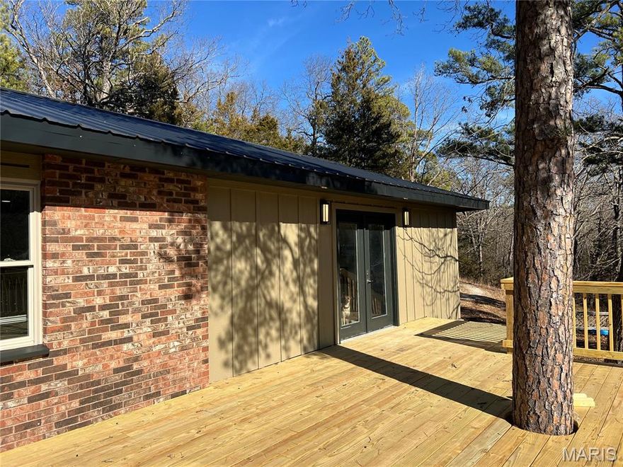 If Goldy Locks was looking for a house this is where she would have landed. Tucked just off desirable Hwy AA in Potosi, this completely reimagined 3-bedroom, 2-bath home is not too big, not too small — it’s just right.

Set on 5.5 private acres, the 1,536-square-foot layout offers the perfect balance of comfort and space. Close enough to town for convenience, yet far enough away to enjoy peace, quiet, and breathtaking sunsets from your expansive new deck. If you’ve been searching for that sweet spot between neighborhood living and country freedom, you’ve found it.

Originally built in 1978, this home has been rebuilt from the framing out. Everything is brand new — wiring, plumbing, insulation, roof, gutters, and more. Inside, you’ll love the blend of modern finishes and warm touches: Pella windows, LP board and batten siding, Fabuwood cabinetry, natural granite countertops, and all-new LVP and carpet flooring.

The primary suite is a true retreat, featuring a spacious walk-in closet and a luxurious his-and-her bathroom designed for comfort and ease.

Far enough away from town for simple privacy, but minutes from all the convivences. -It’s just right.

Schedule your showing today and see why this one feels like home the moment you arrive.

Owner-salesperson