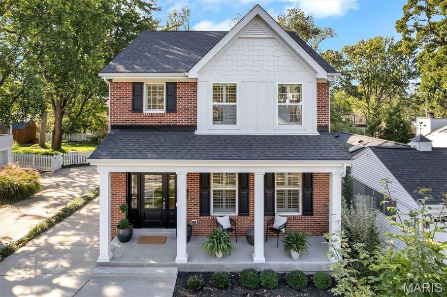 On a picturesque, tree-lined street in the heart of Brentwood, awaits your new chapter. This walkable neighborhood is just minutes away from Top Rated Schools, Tilles Park, Hwy 40, and all the shopping & dining attractions Brentwood has to offer. The home is where the heart is, and these living spaces are perfect for making memories! The family room is open to an eat-in kitchen which features a huge center island, custom cabinetry with 42" uppers, plus designer finishes like subway tile, solid surface countertops, and a full complement of premium stainless appliances. There's a formal dining room that has enough "room" for all your loved ones. Other amenities include 2nd floor laundry, a gas fireplace, and 9' ceilings top to bottom. Let's not forget about the mud room, recessed lighting , low maintenance flooring, and plantation shutters throughout. Come take a look for yourself! Upstairs are 3 large bedrooms and 3 full baths. The 4th primary bedroom with en-suite bathroom is where it's at! You'll love his & her closets, the decorative tray ceiling, cozy sitting area, glass enclosed shower, and the most relaxing soaker tub ever. Wait, there's more! Check out the lower-level recreation room which includes another full bath and an egress window, adding even more value. There's tons of storage space too. Enjoy conveniences like zoned HVAC, and the efficiency of a full brick home. Outside is a cute covered patio and a gated & fenced yard, perfect for all your gatherings. A rear entry 2-car garage rounds out the package. It's newer construction and has already passed the Brentwood occupancy inspection. Make it yours today!