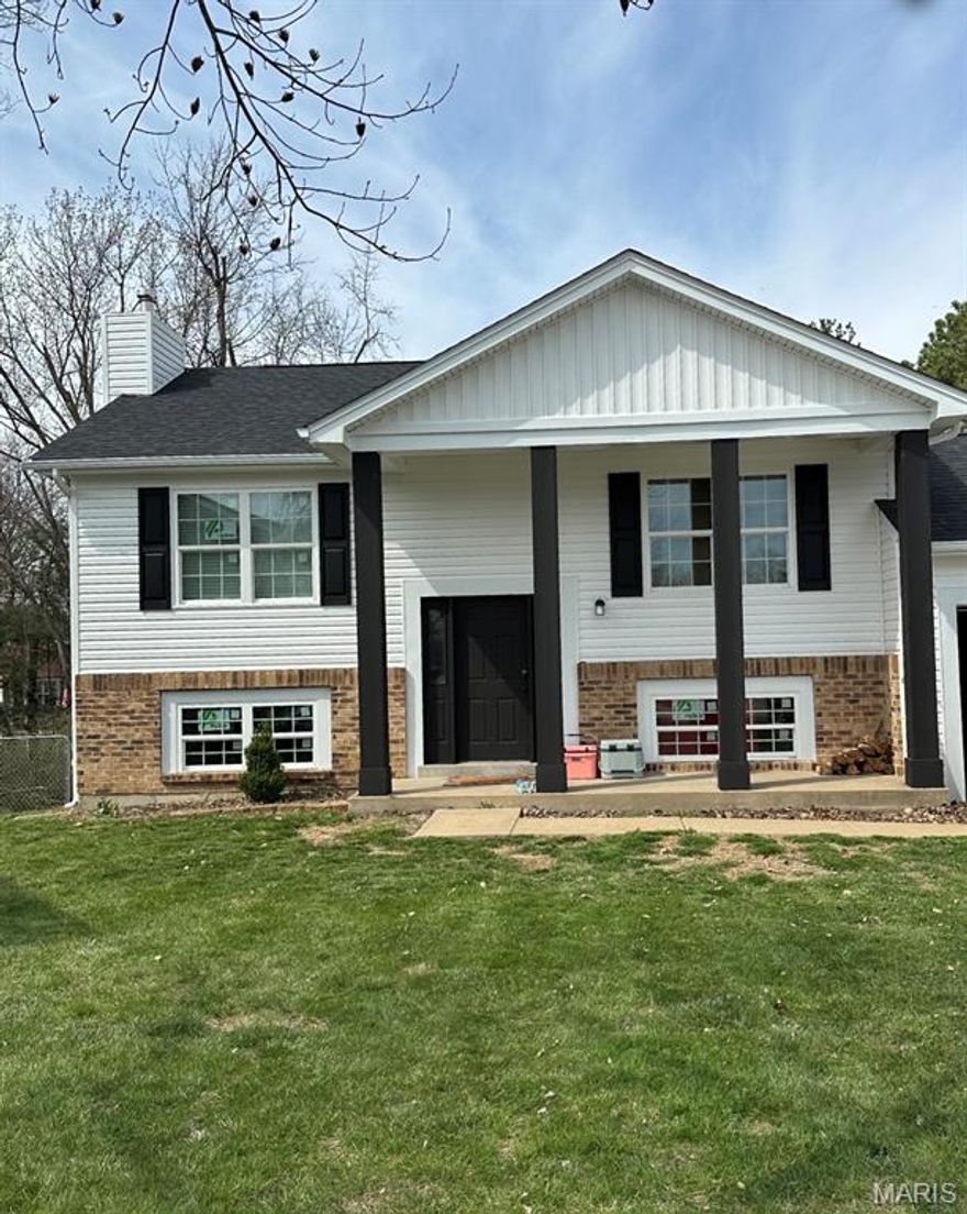 Welcome to this beautifully updated split-level home nestled on a quiet cul-de-sac in O’Fallon! This move-in ready property offers a versatile layout with 2 bedrooms, 1 full bath with living room and kitchen on the upper level, plus an additional bedroom and full bath and a fireplace in the walkout lower level—perfect for guests, a home office, or extra living space.

Enjoy peace of mind with major updates including new windows, siding, fresh paint throughout, and new flooring in the lower level. The spacious 2-car garage features a convenient man entry door.

Step outside to a fully fenced backyard complete with a storage shed and two separate decks—perfect for entertaining! The upper level deck is attached to the home and the lower level deck features low maintenance astroturf and surrounds the above ground pool. All appliances are included, making this home truly move-in ready!