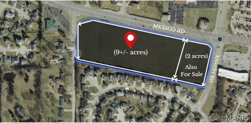 9 acres available at Mexico & Knaust Rd, great for Commercial or Mixed-Use.