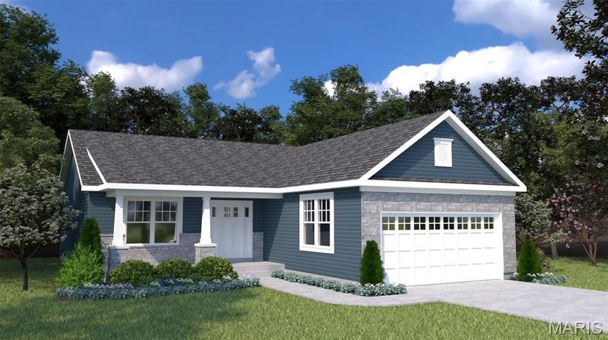 Enjoy the peaceful country life just outside of Wentzville. The Acorn is a ranch w/open floor plan, 3 bdrms, 2 baths, Great Room & main floor laundry. The Acorn does a great job of maximizing space in its compact footprint. With 1,279 carefully planned square feet, the Acorn has a split bedroom layout that really works. The owner's suite features a private bath and walk-in closet. Two additional bedrooms & hall bath with linen closet appear on the opposite side of this modern ranch. Vaulted ceilings in the kitchen & great room, plus an eat-in kitchen adds up to one wonderful home. Add more living space to your Acorn with optional finished lower level - additional bedroom, bath, rec room & unfinished storage. To learn more about the Acorn and its lengthy list of included features, visit your community sales manager. USDA financing area. Sales office open Mon, Thurs, Fri & Sat 10-5 Sunday 12-5. Open Tues & Wed by appt only. Build a Houston Home. Build a Better Home for a Better Price.