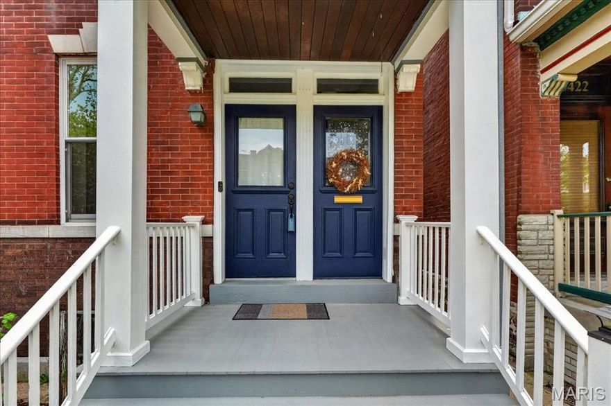 Step into this beautifully updated, inviting home where style meets everyday comfort. A welcoming entryway opens seamlessly into a spacious, light-filled living room, creating an immediate sense of warmth and flow. The layout effortlessly connects the living room to the dining area, additional living space, and a thoughtfully updated kitchen—perfect for both relaxed living and entertaining.
The kitchen features modern updates and is complemented by the convenience of first-floor laundry, making daily routines a breeze. Large windows throughout the home fill each room with abundant natural light, enhancing the bright and airy feel.
Upstairs, you’ll find two generously sized bedrooms along with a stunning primary suite complete with a walk-in closet and a beautifully appointed bathroom featuring a large shower and luxurious soaking tub.
Ideally located just blocks from some of St. Louis’s best parks and restaurants, this home offers exceptional walkability and convenience. Don’t miss your chance to experience it in person!