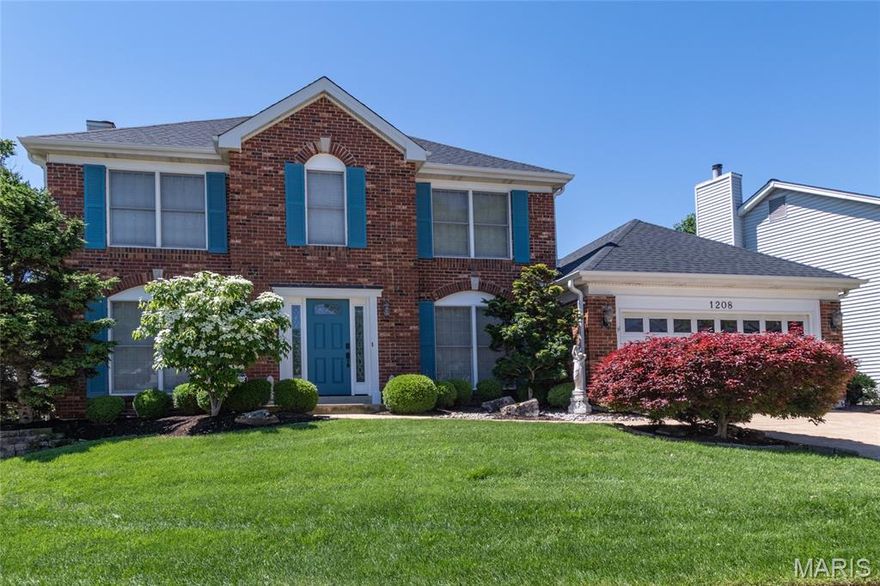 Meticulously maintained and ideally located on a quiet cul-de-sac in the sought-after Summer Chase subdivision your next home awaits. Located within the Rockwood School District, this beautiful home offers comfort, space, and style. From the moment you arrive, you’ll appreciate the lush, well-manicured lawn and landscaping, complete with an irrigation system. Inside, the main level is designed for both everyday living and entertaining, featuring formal living and dining rooms, along with a spacious family room highlighted by a gas fireplace, custom built-in bookcases, and a charming bay window. The updated kitchen offers tile flooring, a center island, wood cabinetry, solid surface countertops, pantry, and opens to the spacious breakfast room. A convenient main floor laundry room and half bath complete the main level. Upstairs, the expansive primary suite includes two walk-in closets and a private en-suite bath with double sinks, soaking tub, and separate shower. Two additional bedrooms and a full hall bath complete the second floor. The finished lower level adds even more living space with a large recreation room, office, full bathroom, and ample storage. Just outside, relax on the patio overlooking the level backyard or stop by the neighborhood pool on hot summer days. Major updates include roof and fascia (2021), HVAC (2019), electrical panel (2024) + much more! Showings begin May 28th. Welcome home!