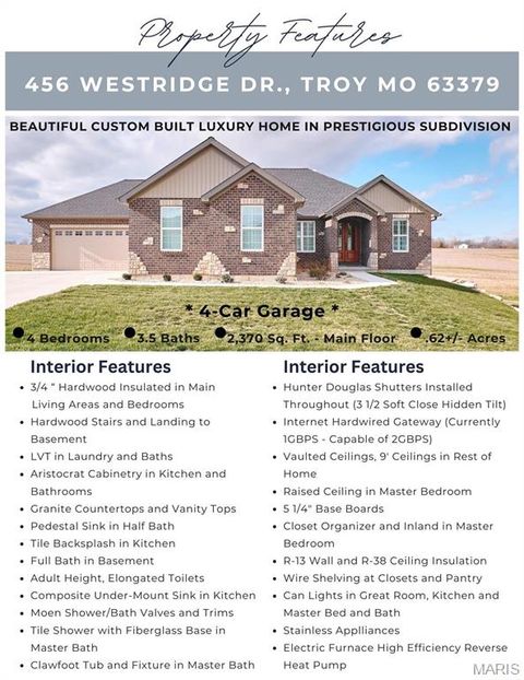 Tiny photo for 456 Westridge Drive, Troy, MO 63379 (MLS # 25050028)
