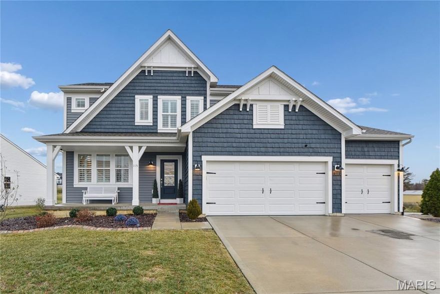 Stunning One-and-a-Half Story Home in the Boulevard at Wilmer Valley with a Three-Car Garage!
Prepare to be impressed from the moment you step onto the charming front porch and through the elegant entry foyer, where luxury vinyl plank flooring flows seamlessly throughout the main living spaces. A private den with French doors opens into the soaring vaulted great room, complete with a beautiful fireplace and to the kitchen and breakfast room. The gourmet kitchen boasts a spacious center island, gas range, custom tile backsplash, upgraded 42-inch cabinetry, and an expansive walk-in pantry – perfect for the home chef. The main-floor primary suite offers a serene retreat with a spa-like private bath and a generous walk-in closet. Upstairs, you’ll find a versatile loft area, three oversized bedrooms, and a second full bath. Additional highlights include plantation shutters throughout, 9-foot ceilings, a backyard patio, an extended third-car concrete pad, and a premium lot. This home is impeccably decorated and truly looks like it belongs in a model showcase – you won’t want to miss it!