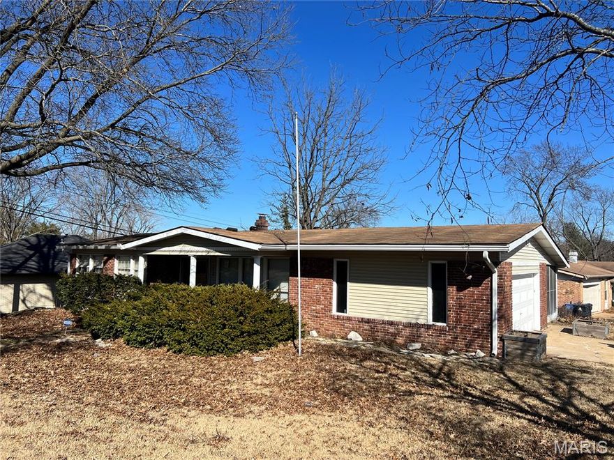 This Florissant, brick ranch has 3 bedrooms and 2 full bathrooms, all on the main floor. The main floor is 1436 sq ft and it has a 2-car garage. Property has been totally renovated-fresh paint, new deluxe LTV on most of the main floor, remodeled kitchen including new stainless stove, granite countertop, undermount sink, and deluxe faucet, many new doors and lights, remodeled bathrooms including new custom tile tub surround in the hall bathroom, new furnace, AC, and A Coil, and much more!