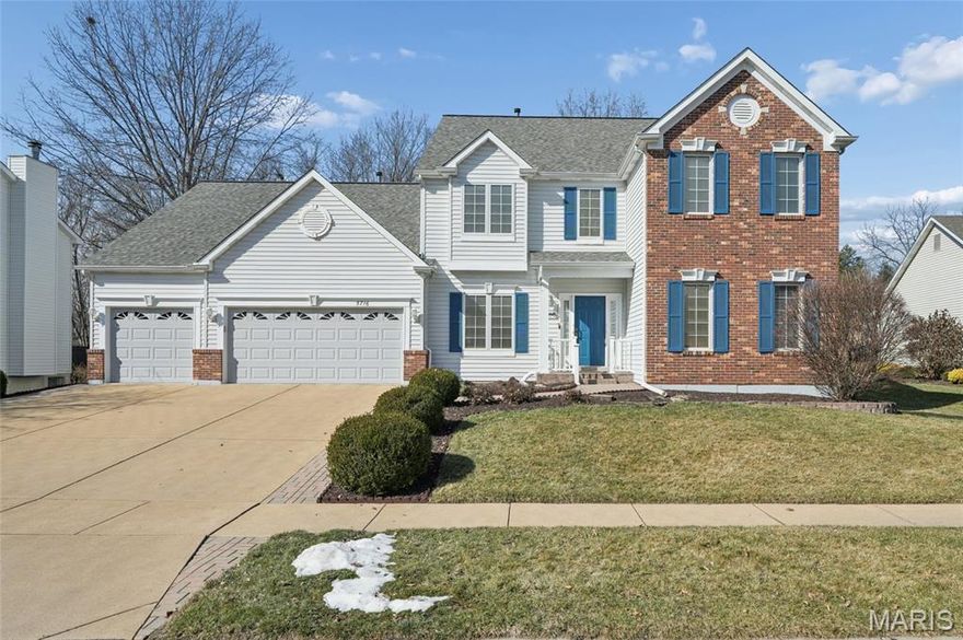 This beautiful and pristine custom-built Fischer and Frichtel home with 4,200+/- sq. ft. of living space is loaded with high-end features! You’ll be impressed by the stylish, diagonally installed gleaming hardwood flooring, a welcoming Foyer, a huge Living Room/Office, a spacious Dining Room, and a Family Room with a five-window Pella wood bay with sunshades, gas fireplace, custom bookcases, and a one-of-a-kind wet bar complete with custom mural, beautiful cabinetry (some with glass fronts, glass shelves and lighting), under cabinet lighting, drawer dishwasher, warming drawer, sink with disposal and refrigerator.

Cozy up or entertain in the 600+/- sq. ft. octagonal room addition with an abundance of natural light from the Pella wood windows with sunshades, tile flooring, vaulted ceiling with remote-controlled ceiling fan and views of the relaxing and serene landscaped yard. The impressive and beautifully updated Callier & Thompson kitchen offers custom cabinetry with under cabinet lighting, double-bowl and vegetable sink with disposals, granite countertops, Thermador appliances, elevated Bosch dishwasher, double wall ovens with convection, built-in microwave, induction cooktop, appliance garage, spice rack cabinets, a planning desk, Sub Zero refrigerator and a professionally customized walk-in pantry with a second refrigerator.

The custom designed and built Breakfast Bar/Table in the Breakfast Room also offers custom cabinetry, glass front cabinets with glass shelves and lights, granite counters and tile flooring.

The Primary Suite is located on the main floor and is a perfect retreat featuring hardwood floors, a five-window Pella wood bay with sunshades, recessed lighting, professionally customized walk-in closet, a jetted tub, a separate shower, an abundance of cabinetry and a private commode. 

Three additional oversized Bedrooms with HUGE walk-in closets, a light filled Game Room with laminate flooring, and a full bathroom complete the second floor.

The Lower Level includes a rough-in and is just waiting to be finished. Additional features include a low-maintenance deck, Pella wood windows with sunshades throughout, a three-car garage, an extra-wide driveway, a whole-house back-up generator, three HVAC systems, two hot water heaters, humidifier, a newer roof, newer garage doors with opener and keypad, a radon mitigation system, sprinkler system, lots of recessed lighting and main-floor laundry with built in cabinetry and utility sink. Located on a quiet cul-de-sac street!