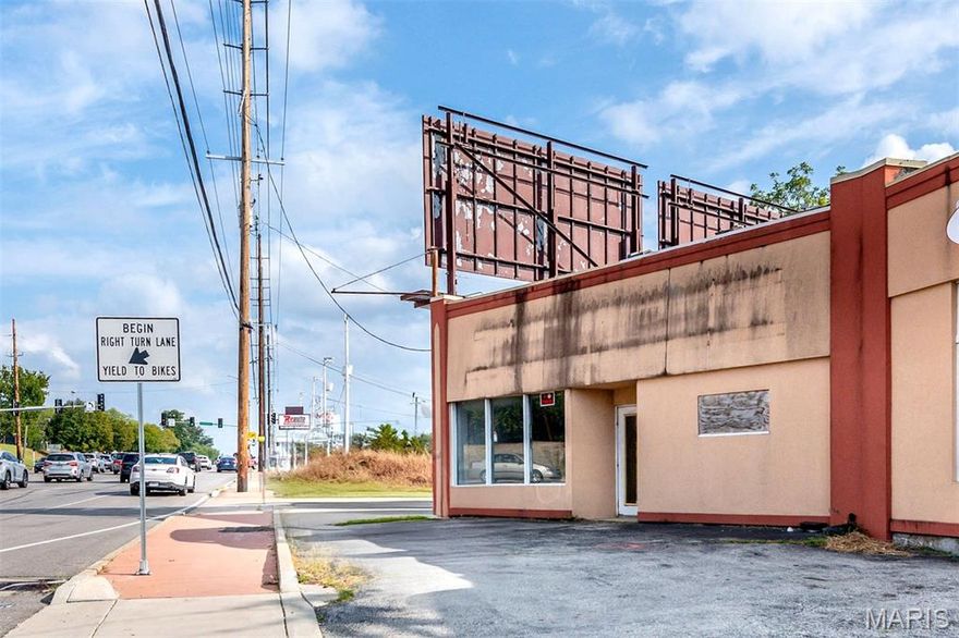 Excellent Location, High Visibility, 1,980 SF, 3,960 including the basement, 15 +/- parking spaces, 1 ADA compliant bathroom, zoned for C-4, The "C-4" Highway and Extensive Sales and Service District of the City of Breckenridge Hills encompasses areas adjoining arterial highways wherein may be located commercial establishments usually requiring extensive land area for the storage, display and sale of merchandise and equipment. - - - Call to schedule today!