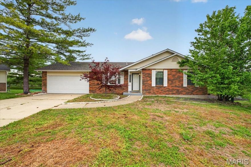 Investors and rehabbers!!  Welcome to this 3-bedroom, 2-bath, 2-car garage home located in the highly sought-after Orchard Farm School District. Nestled on a quiet cul-de-sac, this property offers peaceful living with the added bonus of being just a short walk to the neighborhood park.

Enjoy access to scenic walking trails that connect to the Greenway, perfect for outdoor enthusiasts. Inside, the home features a functional and inviting layout with an eat-in kitchen and breakfast bar that opens to the dining area and living room—complete with a wood-burning fireplace and vaulted ceilings accented by wood beams.

The primary suite includes a private full bath, while the hall bathroom offers a convenient tub/shower combination. Step outside to the deck overlooking a large backyard, ideal for relaxing or entertaining.

The walk-out basement provides additional potential and features a new HVAC system, offering peace of mind for future updates.

This is a full rehab project, with the opportunity to create a wonderful home in a prime location.