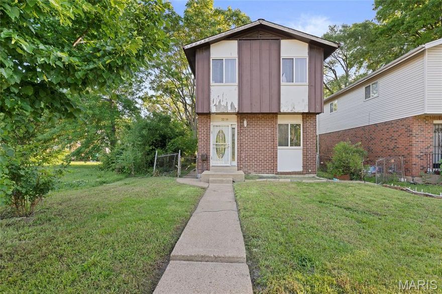 Charming two-story in St. Louis Place! This welcoming 3-bedroom home features spacious bedrooms, a full bath upstairs, and a generous main-level living area with convenient half bath. The efficient kitchen with a cozy breakfast nook is perfect for both casual dining and more formal gatherings. Gleaming hardwood floors enhance the home's character throughout. The full unfinished basement offers excellent space for storage, hobbies, or future finishing. Step outside from the kitchen into a fenced backyard with a handy storage shed, nestled next to two open lots for added privacy. Enjoy being just minutes from downtown, with easy access to highways and local favorites like Crown Candy Kitchen and more.