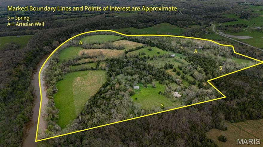Escape to 132 acres of pure potential—where nature, function, and freedom meet just outside of Bonne Terre. This breathtaking property features rich agricultural ground, two meandering rivers, and multiple artesian wells, creating the perfect canvas for farming, recreation, or building your dream estate. Enjoy ultimate privacy with two homes: an 1,858 sq. ft. main residence with attached garage, plus a charming 1950s second home ready for your vision. With two wells, two septic systems, and several functional outbuildings, this land offers both utility and beauty. A rare opportunity to own a slice of paradise with limitless possibilities.