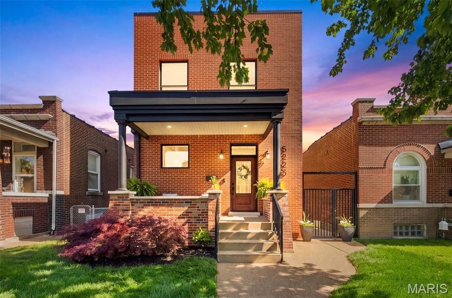 Fully reimagined from the ground up, this stunning home blends historic charm with modern construction in the sought-after Historic Hill neighborhood. Originally built in 1914, the property was taken down to the foundation just six years ago and rebuilt into a thoughtfully designed 2-story home with today’s open-concept living in mind.
The main level offers an inviting flow with an open kitchen, dining, and living space—ideal for everyday living and entertaining. Features include a downdraft cooktop, main floor laundry, half bath, and a unique rear staircase providing convenient access to the second level.
Upstairs, you’ll find three spacious bedrooms plus an open loft overlooking a dramatic two-story foyer, creating a bright and airy feel throughout. The primary suite includes a private bath and access to a private balcony where you can take in views of Clayton and even the St. Louis Arch—an exceptional city living feature. An additional full bath serves the secondary bedrooms.
The finished lower level expands your living space with a rec room/family area and a full bath—perfect for guests, recreation, or a home office setup.
Outdoor living is just as impressive with a dedicated outdoor kitchen area, ideal for entertaining. The oversized 2-car garage includes electric service for an EV charger and an additional rear garage door, perfect for a golf cart or extra storage access.
A rare opportunity to own a “like-new” home with modern amenities, functional design, and character—all in one of St. Louis City’s most desirable historic neighborhoods.