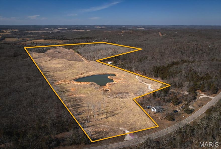 Just outside Potosi, Missouri on State Highway F, sits this beautiful 58.24-acre property offering an ideal blend of open pasture, timber, and multiple features that make it perfect for building, livestock, or recreation. Several prime homesites greets you near the entrance, providing a spot for your dream build with convenient paved access right off Highway F. Approximately 30 acres are already in grass pasture, well-suited for running cattle or other livestock, while the balance of the acreage is covered in timber that adds privacy and recreational benefits with great hunting in the area. The farm is enclosed with quality 5-strand barbed-wire perimeter fencing, giving you peace of mind for livestock management. A nice pond sits toward the interior of the property, offering water for cattle as well as additional recreation possibilities. Electric service is available, making future development even easier. Whether you’re looking for a starter cattle farm, expanding your existing operation or a great hobby farm setup with unrestricted build opportunities. This Potosi-area tract checks all the boxes.
