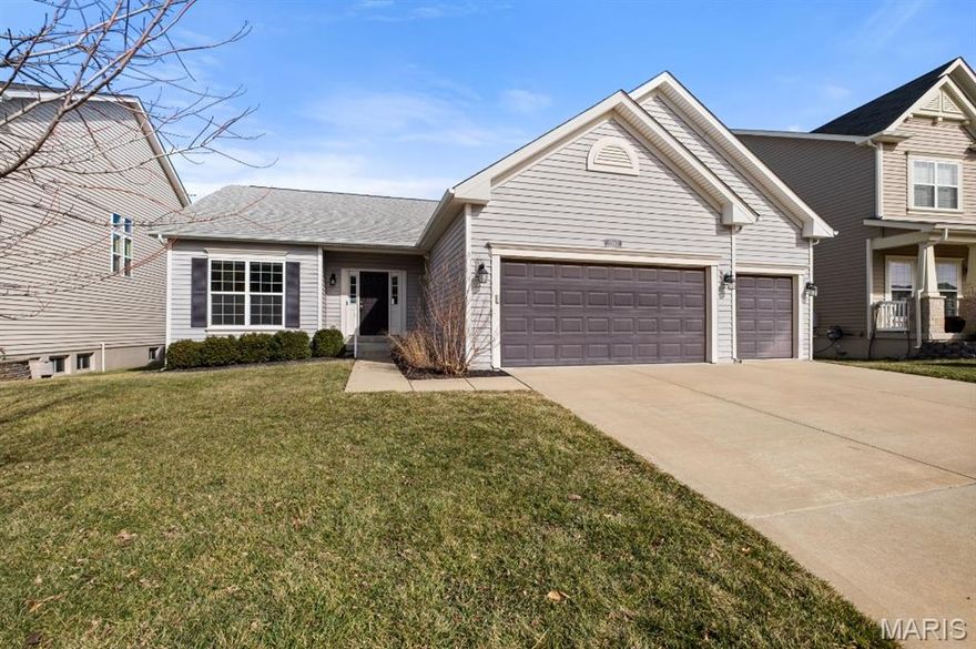 Step into the spacious 1560 Willowbrooke Manors Court located in a quiet neighborhood. With three bedrooms and two full baths offering gorgeous hardwood floors throughout, the home's design is full of intention to allow plenty of sunlight in nearly every room. The home’s main focus is centered within the spacious, modern kitchen featuring granite countertops and stainless steel appliances, surrounding a center island perfect for gatherings. The open floor plan and high ceilings in the main area feature an expansive living room with speakers already hardwired in the ceiling to truly augment your audio/visual experience with a ready-to-go surround sound option. The home offers plenty of space with a front room that could serve as separate dining room, as well as an eat-in kitchen area, as space expands outside the walls through a sliding glass door opening up to the gorgeous open patio. The durable composite deck is highlighted with a gas grill installed with a fully plumbed gas line to it, to enjoy cooking outdoors with ease. All bedrooms are well designed with the roomy primary suite featuring a large walk-in closet and a relaxing soaking tub. The roomy, unfinished basement offers ample space for storage and serves as a blank canvas for your customization by adding an additional bedroom and more, as an egress window is already present. The expansive three-car garage can handle plenty of space for vehicles and additional storage.