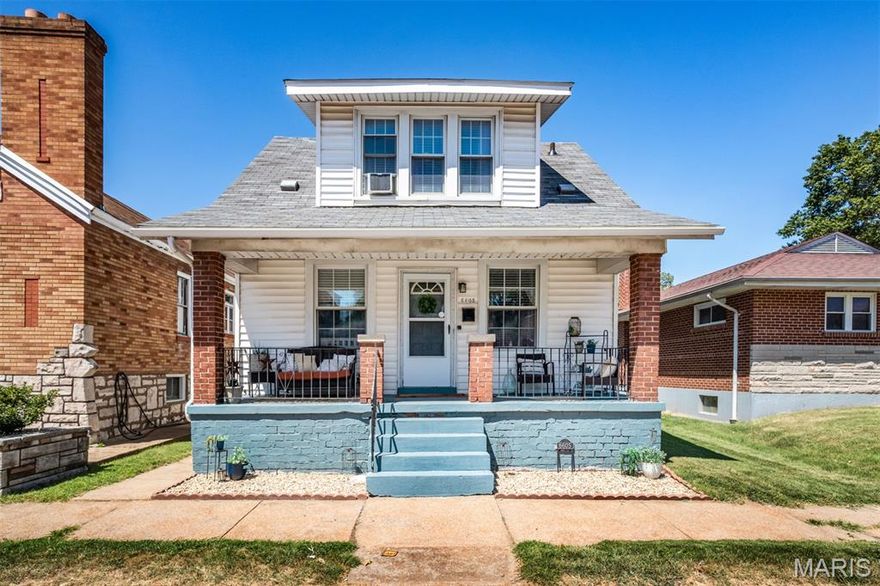 Welcome to this south city charmer with gorgeous wood floors, stained glass windows and open staircase.  Main level has a great flow for everyday living or entertaining with a wide open floor plan.  In addition to the huge living room, there is a main floor family room overlooking the fully fenced back yard.  The dining room can easily accommodate a table for 8-10 and the kitchen is nice size and well equipped for those that love to cook. Upstairs you will find 2 nice size bedrooms both with ample closet space.  The full bath and hall built ins complete the second floor.  Need room to grow?  The basement is a blank slate that would make a great man cave.  Lots of off street parking, super convenient location, close to highways, shopping and just a short walk to The Haven.