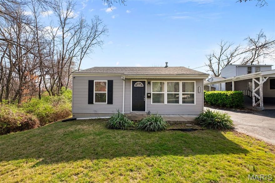 It's no joke ... this one bed, one bath bungalow is the perfect retreat for those seeking the privacy of a single-family home without the high maintenance costs of a condo association. Tucked away at the end of a quiet dead-end street, this "privacy plus" lot offers a serene setting with a nice yard. Inside, you'll find an efficient layout featuring laminate flooring, an eat-in kitchen, and a convenient mudroom. With a detached 1-car garage and just enough yard, this home offers the outdoor space and independence you won't find in a condo—and without the monthly fees! Enjoy being minutes from the local favorites in Affton while living in a peaceful, "silent zone" environment. It's an ideal choice for first-time buyers or someone looking to downsize. Don't miss this opportunity!