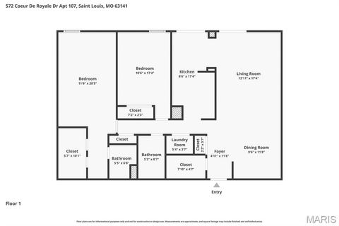 Tiny photo for 572 Coeur De Royale Drive #107, Creve Coeur, MO 63141 (MLS # 26013913)