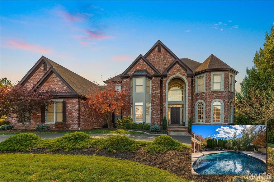 Located on a spacious lot with breathtaking views, this completely updated 1.5-story residence impresses at every turn. The heart of the home is an open kitchen and hearth room, thoughtfully designed for both entertaining and everyday living. A serene main-floor primary suite boasts a newly remodeled bath, while the main level also offers a private office, formal dining room, and elegant living room. Each bedroom includes a bath, and the thoughtfully finished lower level adds exceptional versatility. Step outside to enjoy the updated pool and tranquil setting. This is a rare opportunity for luxury living with privacy.