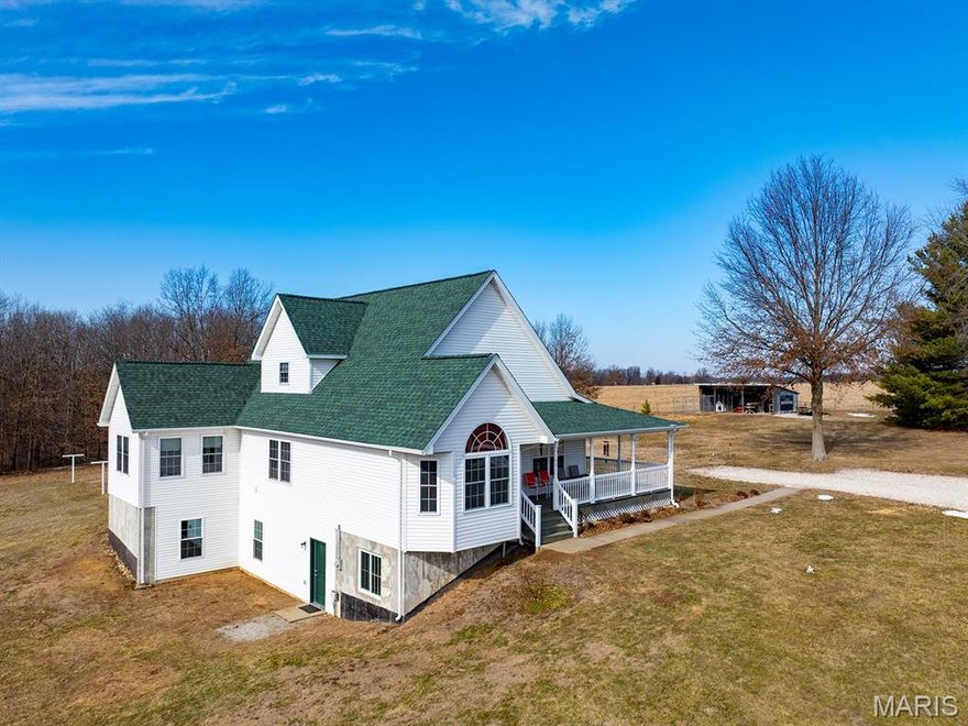 Welcome to an Extraordinary, Quality Built and Religiously Cared For Home!  YOU will find a Perfect Combination of Country Living while Relaxing on the Composite Wrap-Around Deck as the Morning Sun Unveils the Wide-Open Vistas and again in the Evening Quietly Reflecting on all of God's Creation as the Sun sets!  An Excellent Blend of Privacy and Comfortable Living Surrounded by Nature's Beauty!  Step inside to a Spacious Open Floor Plan with Beautiful Oak Stairs, Thick Natural Hardwood Floors and Ceramic Tile Floors along with Extensive Natural Lighting in Each of the Oversized Rooms.  A Grand Living & Formal Dining Combination along with a Huge Country Kitchen, Extensive Counter Tops, a Walk-In Pantry and a Perfectly Situated Island are all a Chef's Delight!  Make sure YOU pause in the Breakfast Nook to also View the Scenic Wooded area and Year-Round Creek which Appears to be only a few Steps Away.  Yes, Every Detail has been Carefully and Purposely Designed Including the Spacious Master Suite and Bathroom where YOU will Also see Panoramic Views of this Country Paradise.  Welcome to 64.2 Surveyed Acres of Marketable Timber, Open Fields, a Spring Fed Creek that runs the Length of the Property, Secluded Food Plots & Bedding Areas for Wild Game, Cliffs and Picturesque Views all Under the Heavens during every Season!  Yes, Additional sought after Benefits include a Low Cost Energy Efficient, Oversized 5-Ton GEOTHERMAL Heating & Cooling System along with the Historically Reliable RCEC Electric Service AND High Speed Fiber Optic Internet!  Take a Look into the Basement with the 9 Foot Tall Ceilings and YOU'LL Witness the High Quality Construction thru-out including a Large Storage Area, a Workshop Area, a Roughed-In Full Bathroom, the GEOTHERMAL System, along with a New Hot Water Heater and a Brand New 48 Inch Wide Walk-Out Basement Door and Brand New Windows!  As it's often said; This is a "Rare Opportunity to Own YOUR Little Slice of Heaven"!   So NOW, may be YOUR Time to take a Faithfull Step into YOUR New Home since All of this is Possible!  Please Know that Sellers Prefers a Minimum of 24-Hours Advance Notice for all Showings.  Qualified Buyers Please call Listing Agent to Schedule an Appointment or with any Questions.  Thank you!